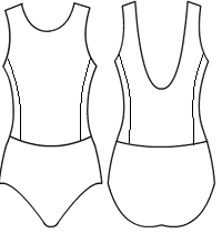 Low bodice ballet back with side panel